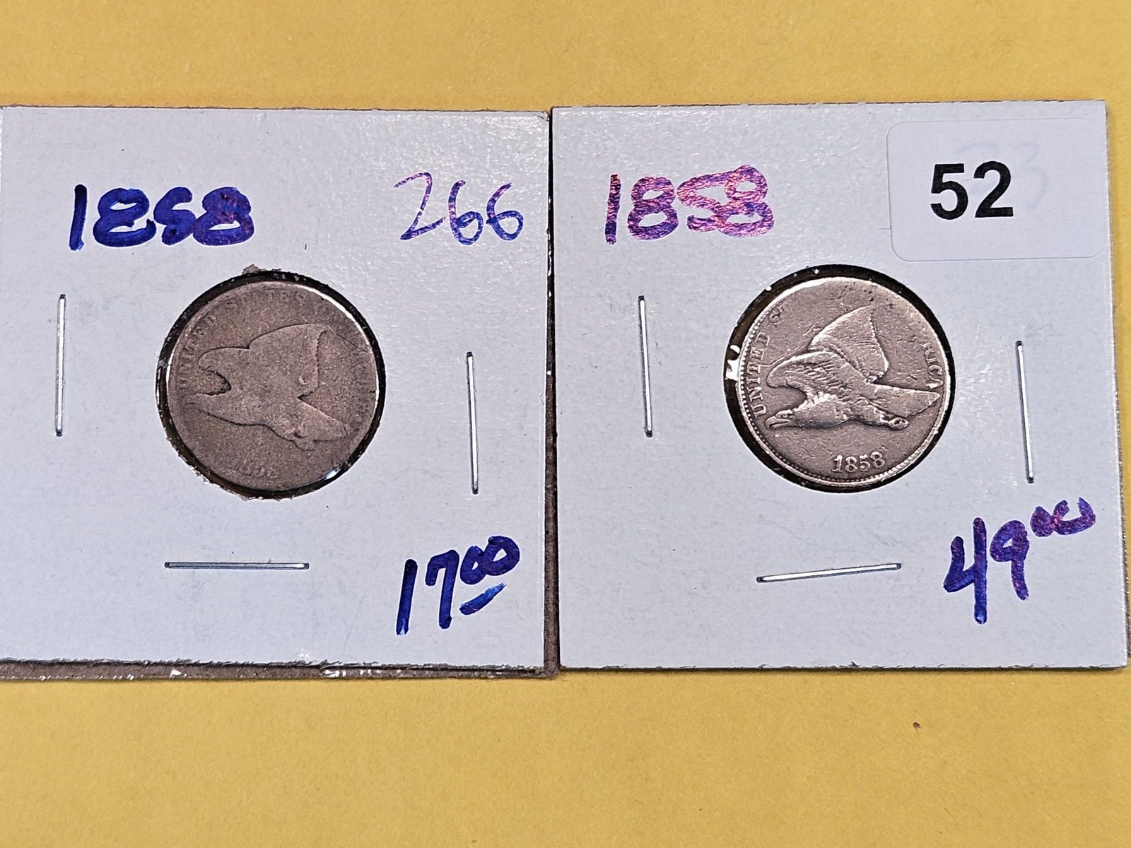 Two 1858 Flying eagle Cents (1 of 2)