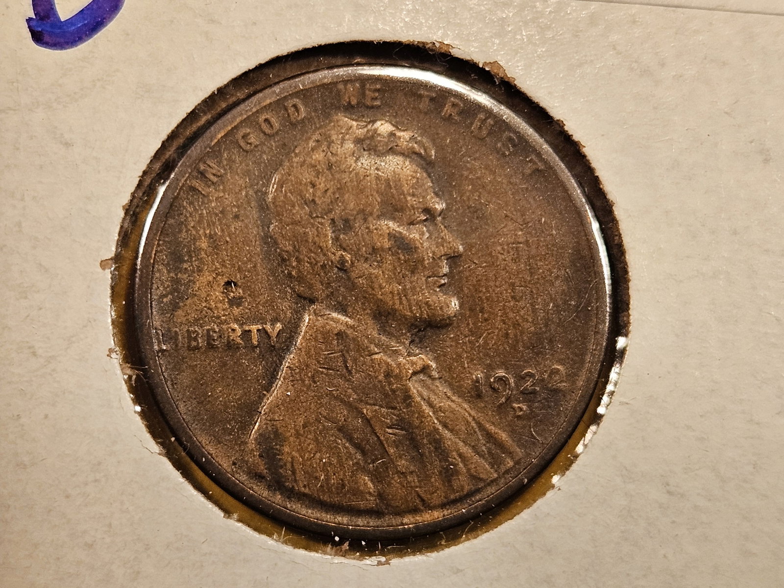 Semi-key 1922-D Wheat cent (1 of 3)