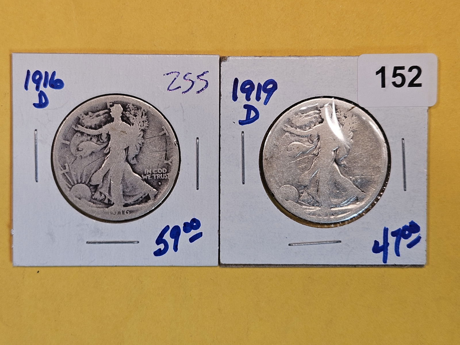 Two Better Date Walking Liberty Half Dollars (1 of 2)