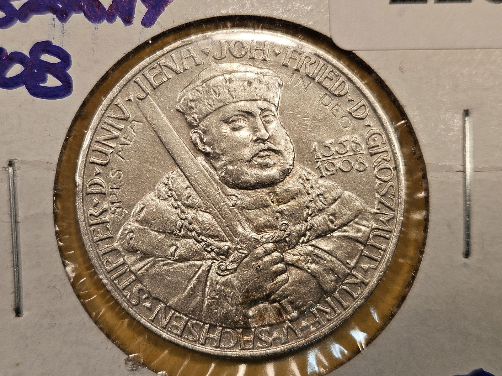 1908 German States Saxony silver 2 marks (1 of 4)