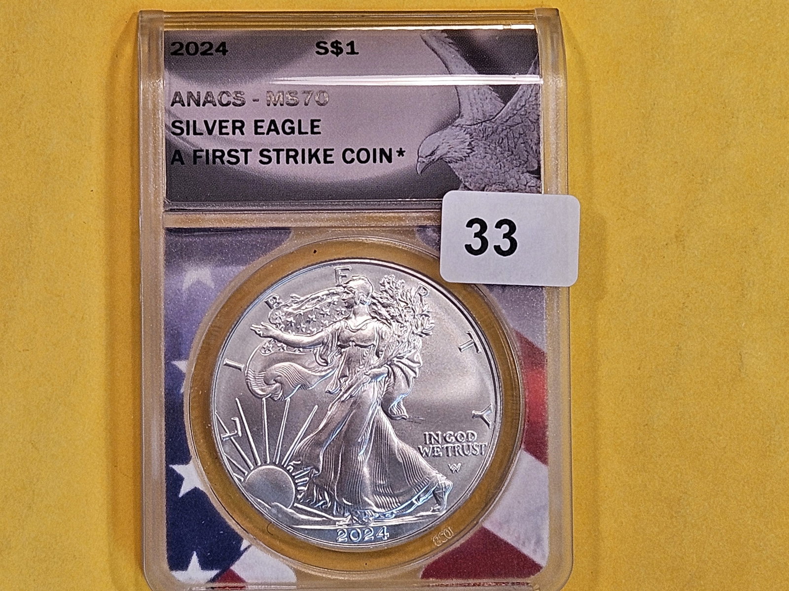 PERFECT! ANACS 2024 American Silver Eagle in Mint State 70 (1 of 2)