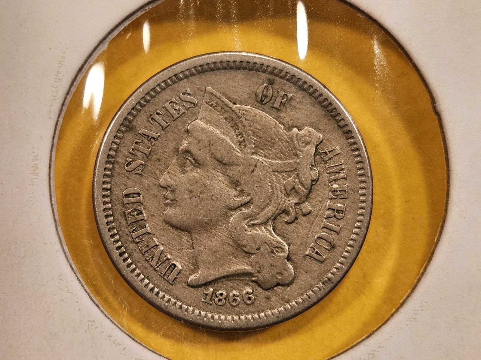 1866 Three Cent Nickel (1 of 3)