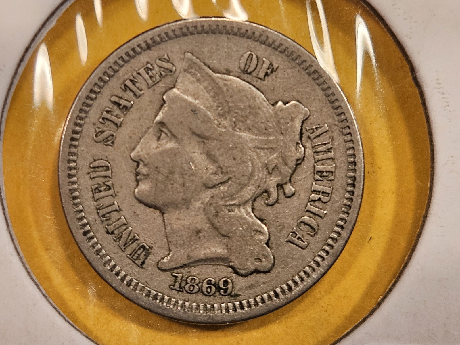 1869 Three Cent Nickel (1 of 3)