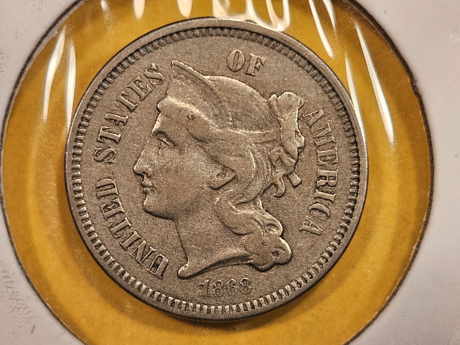 1868 Three Cent Nickel (1 of 3)