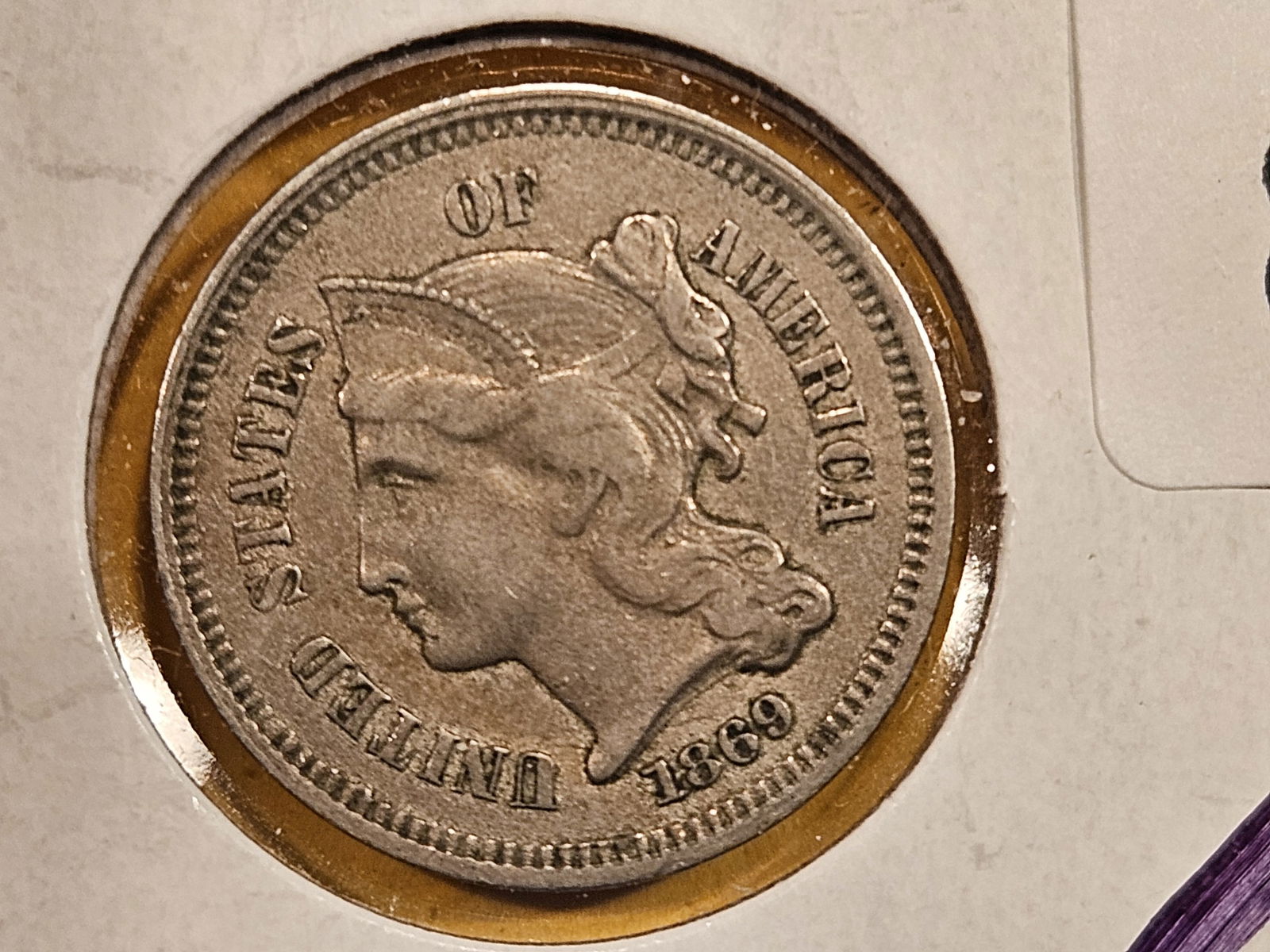 1869 Three Cent Nickel (1 of 3)