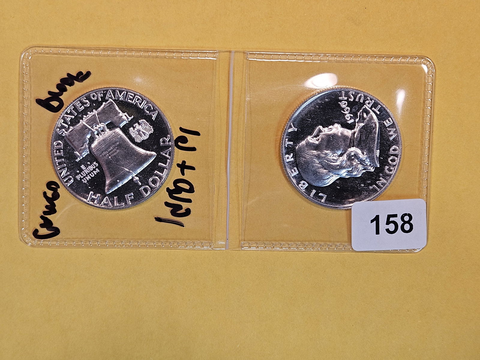 Two GEM CAMEO Proof silver Franklin Half Dollars (1 of 2)