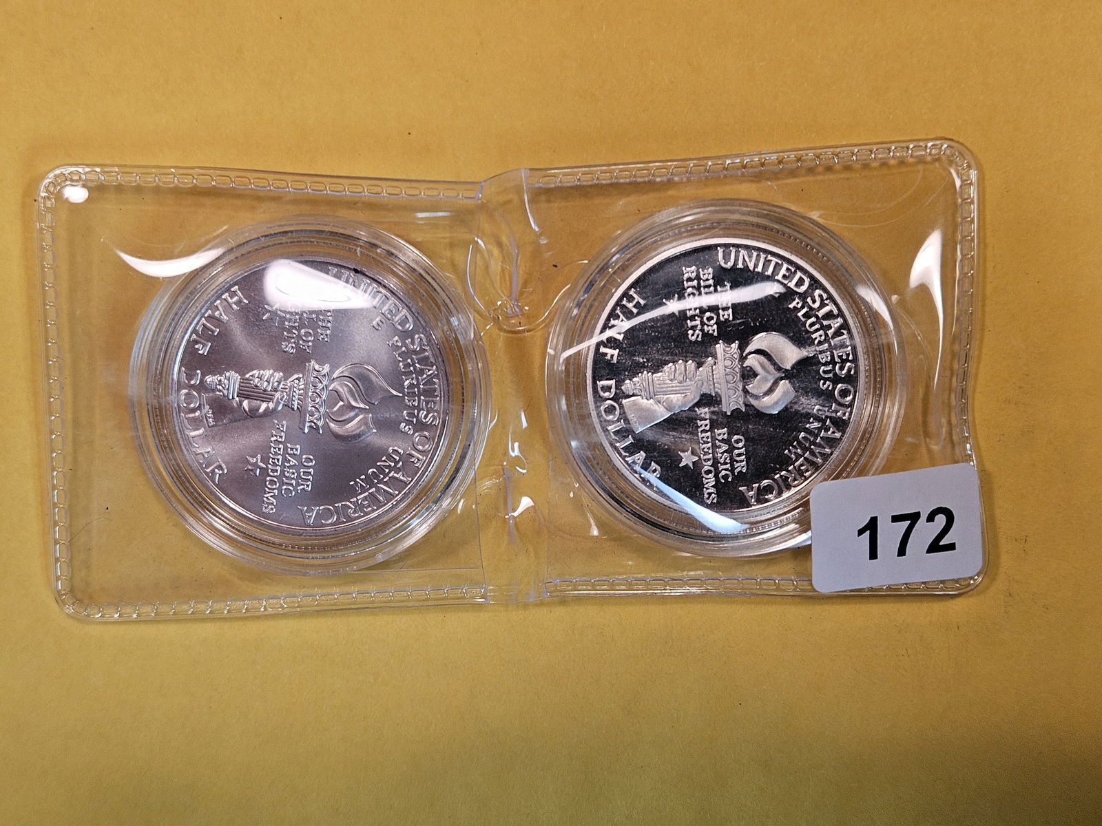 1993 GEM BU and GEM Proof Deep Cameo SILVER Madison Commemorative half Dollars (1 of 2)