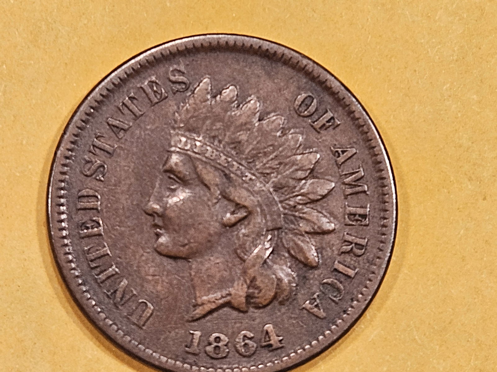 * Key Variety! 1864-L Indian Cent in Very Fine plus (1 of 6)