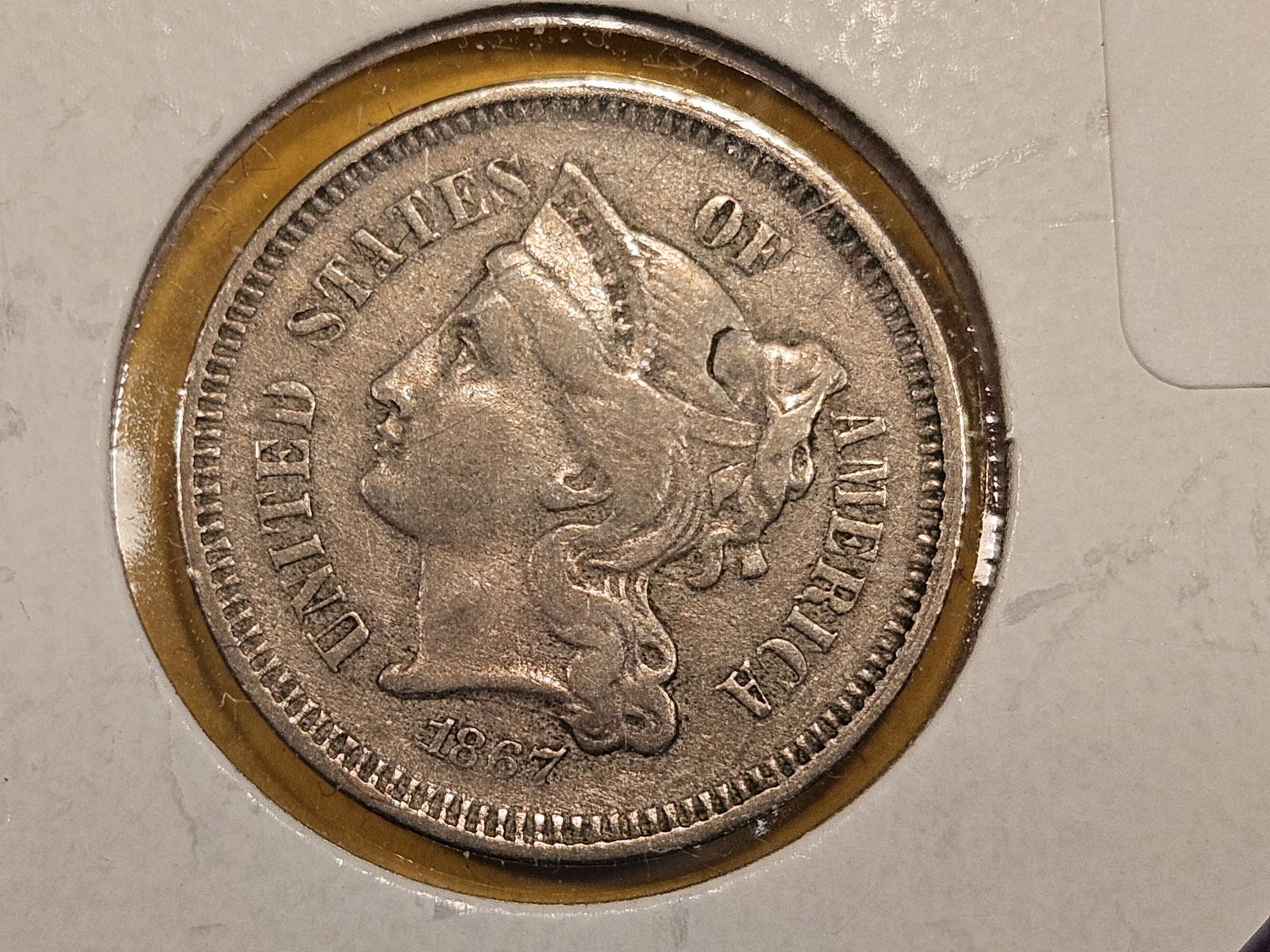 1867 Three Cent Nickel (1 of 3)