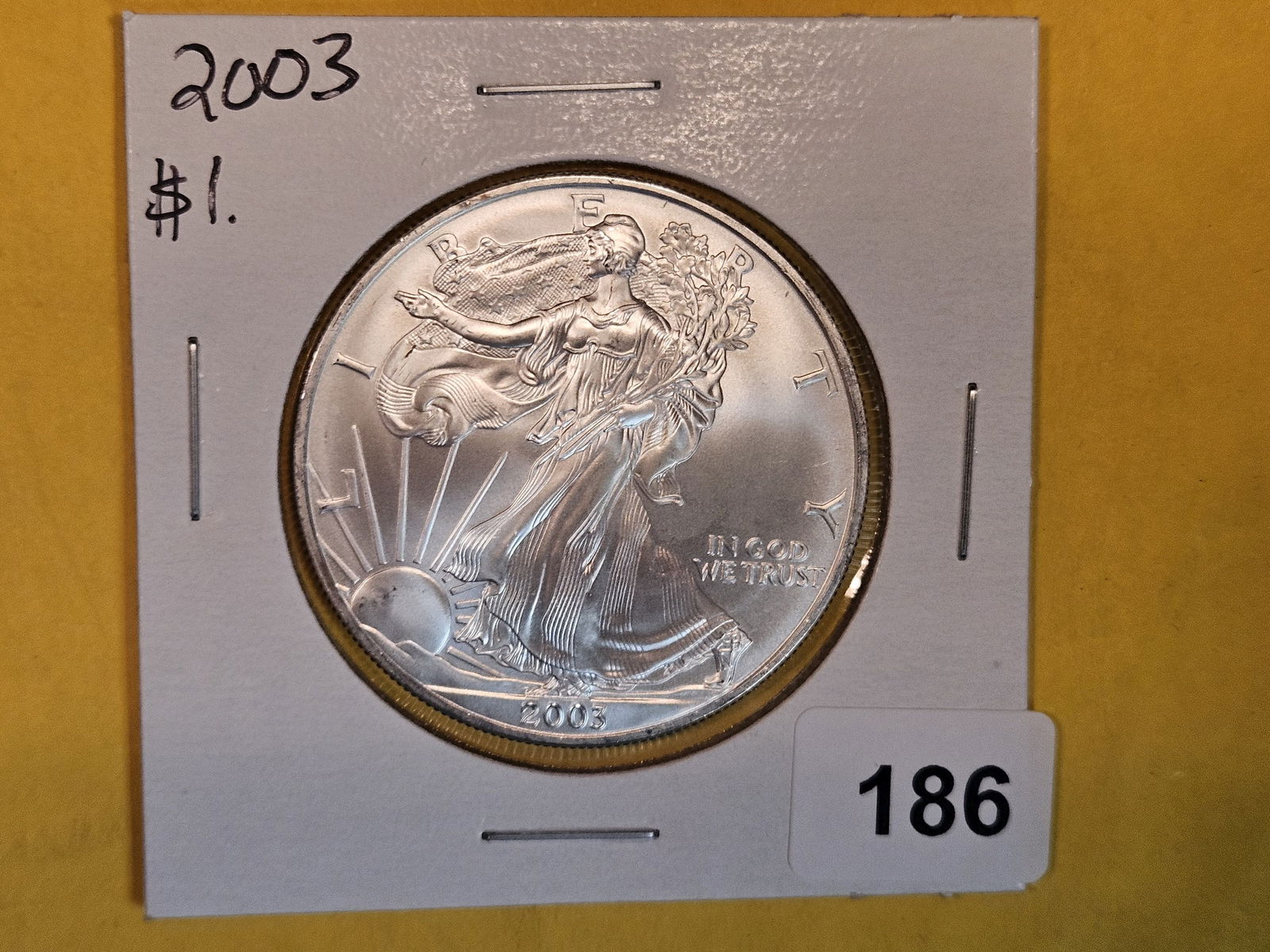 GEM Brilliant Uncirculated 2003 American Silver Eagle (1 of 2)