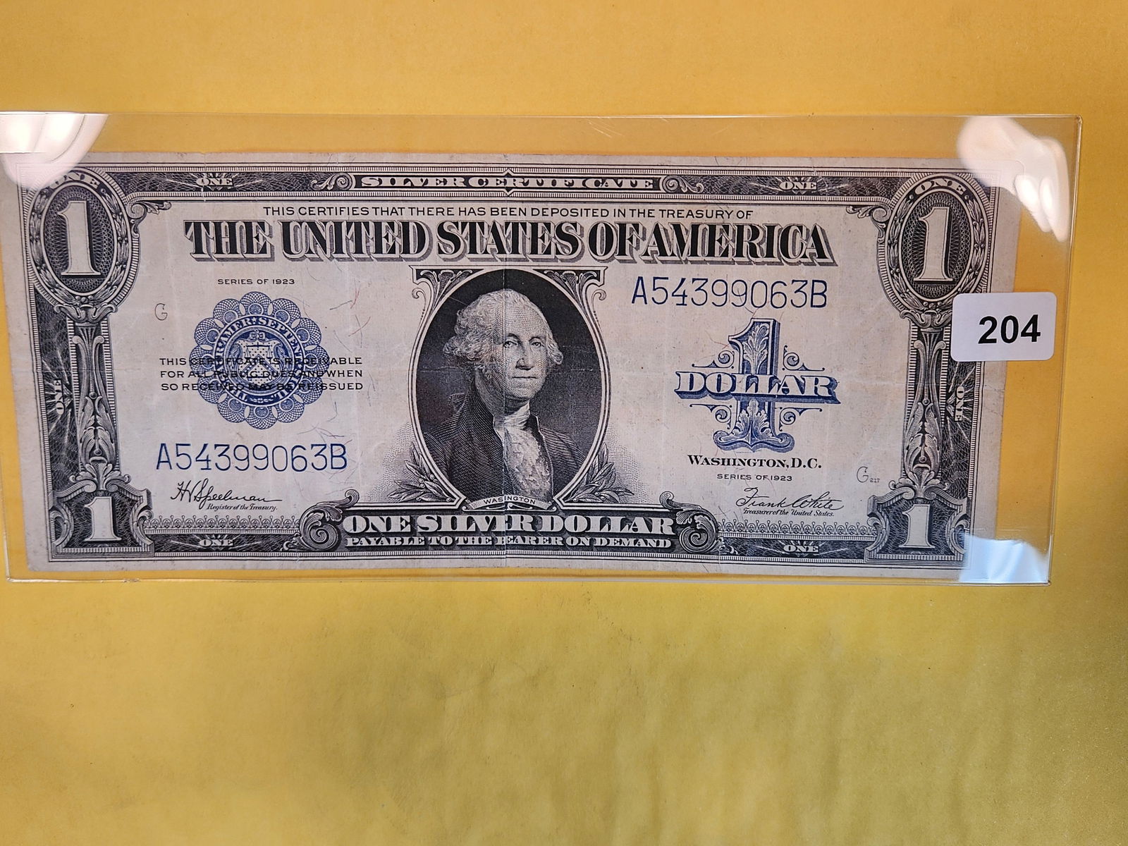 Series of 1923 Large Size One Dollar Silver Certificate (1 of 2)