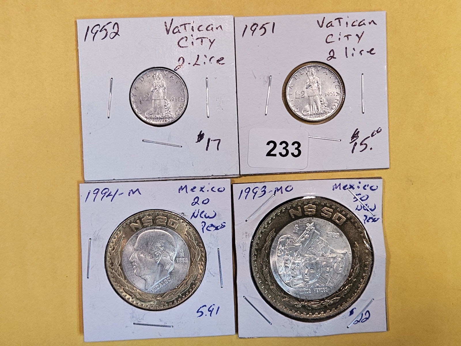 Vatican City and Mexico coins (1 of 4)