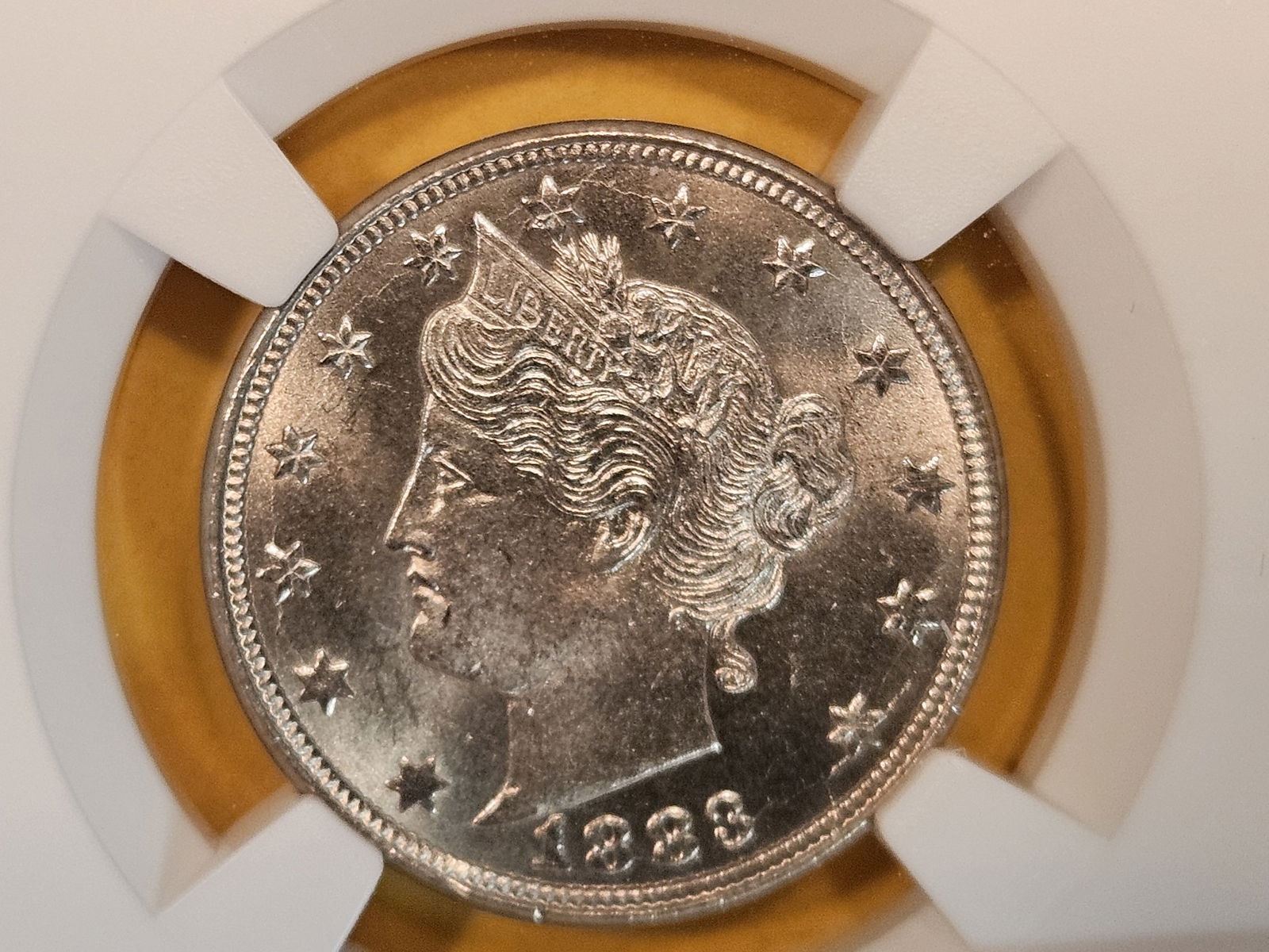 * KEY! NGC 1883 No Cents Liberty "V" Nickel in Mint State 64 (1 of 7)