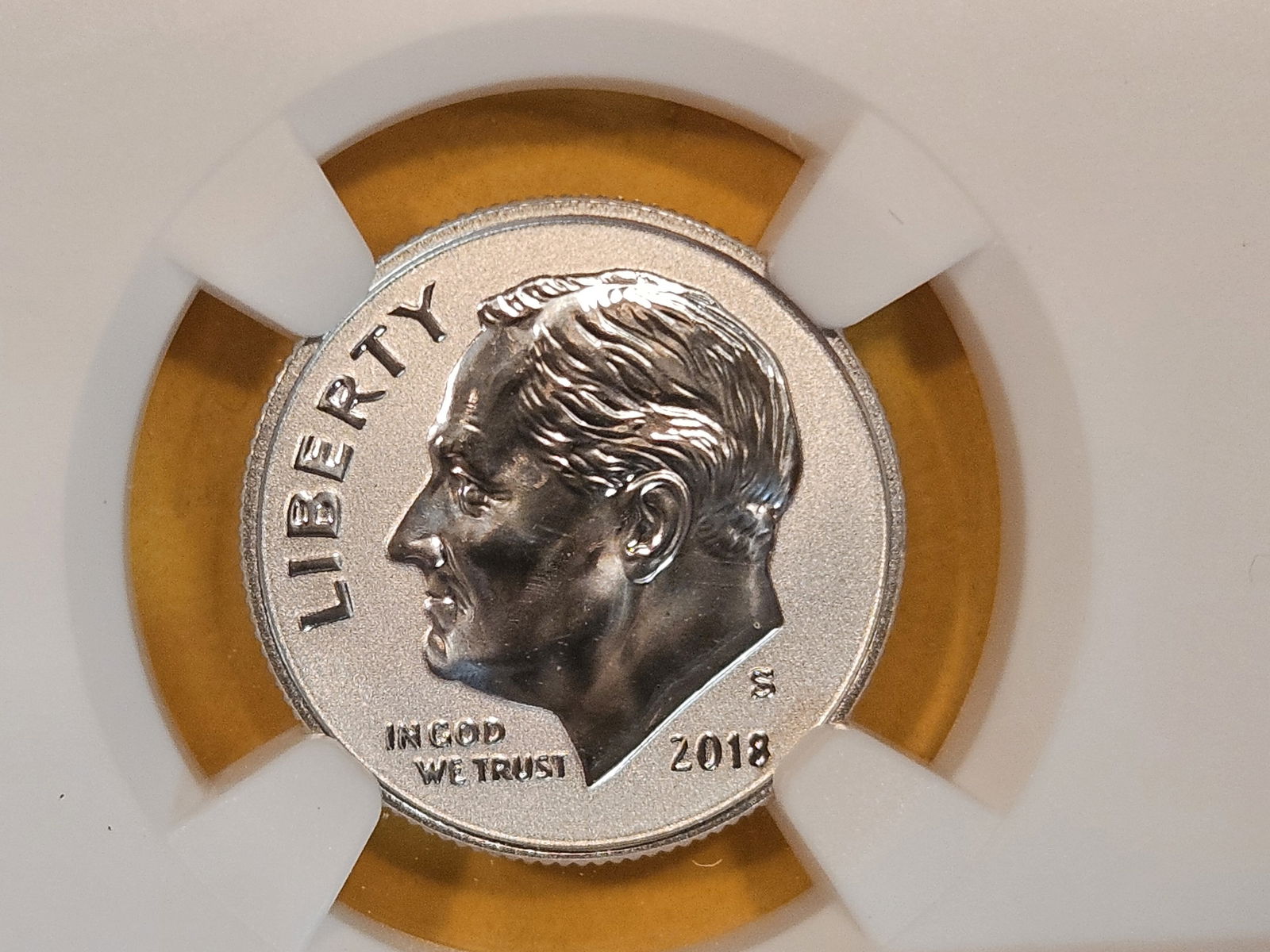 PERFECT! NGC 2018-S SILVER Roosevelt Dime in Proof 70 REVERSE PROOF (1 of 4)