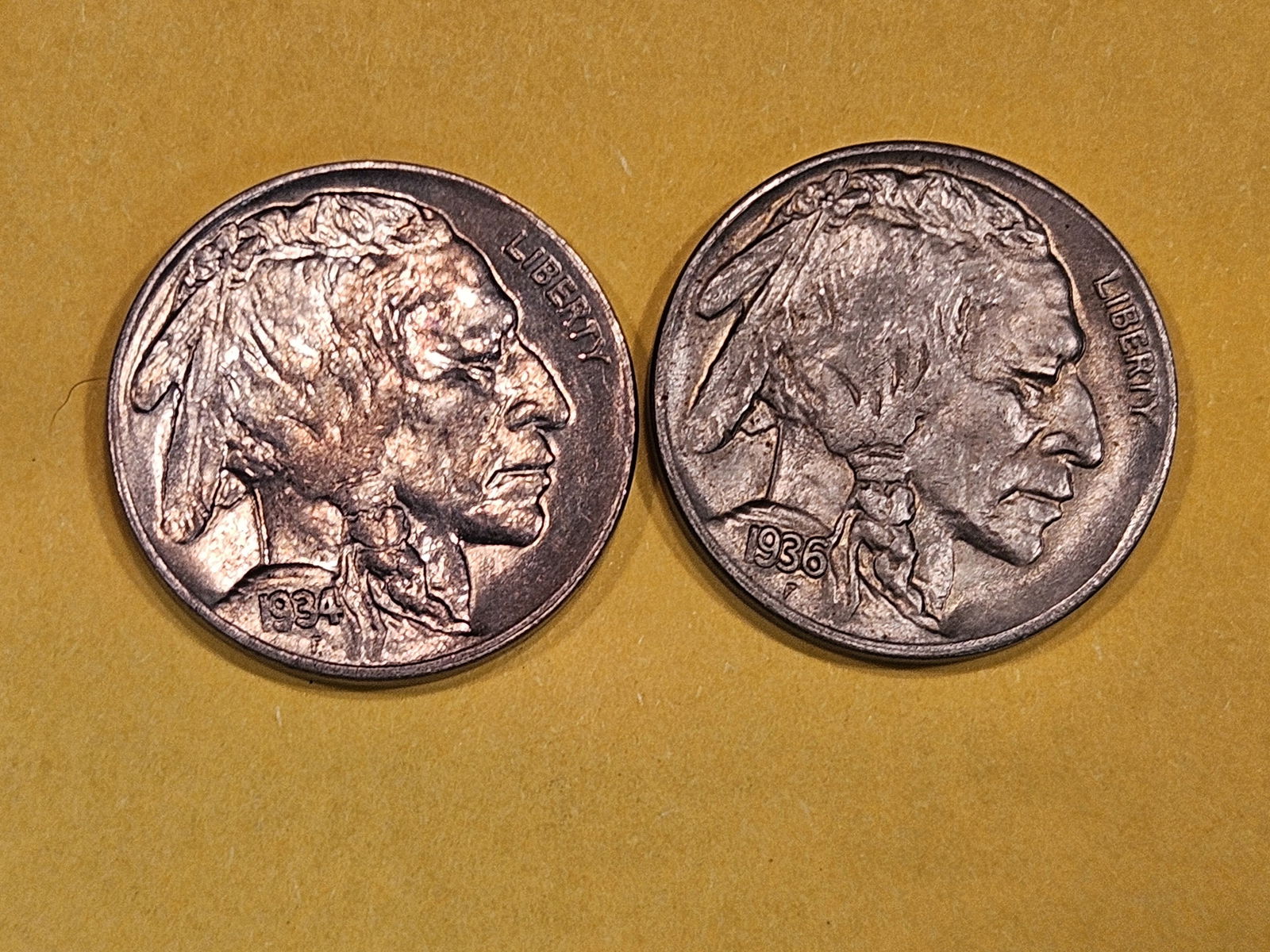1934-D and 1936-D Buffalo Nickels (1 of 5)