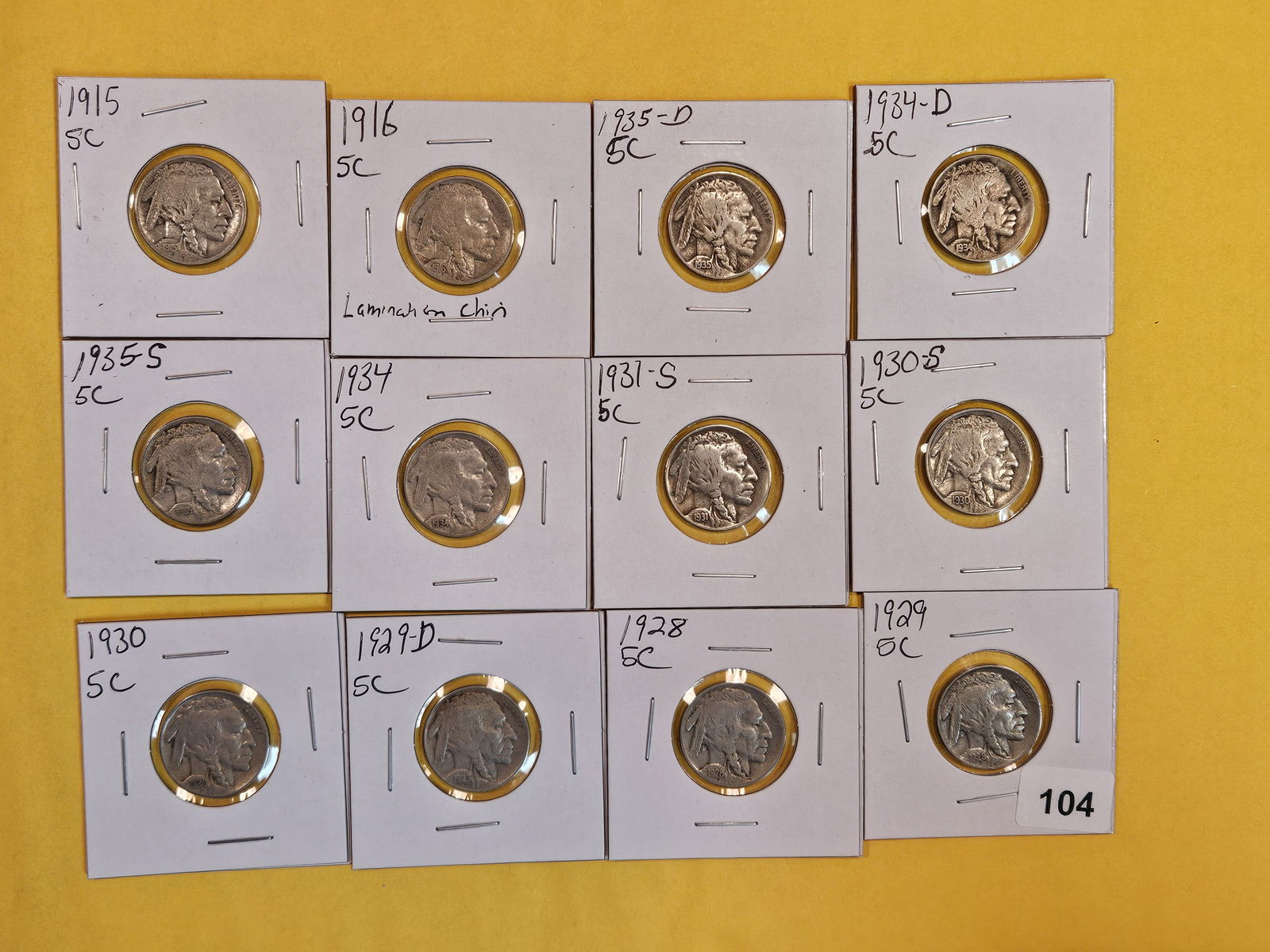Twelve little better grade Buffalo Nickels (1 of 8)