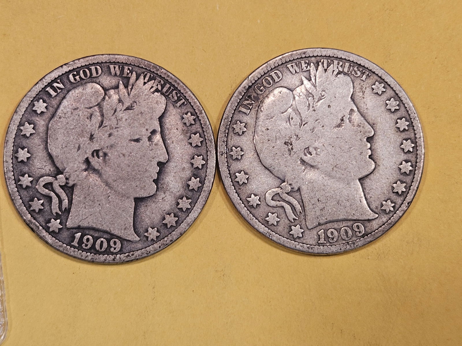 1909-O and 1909-S Barber Half Dollars (1 of 3)