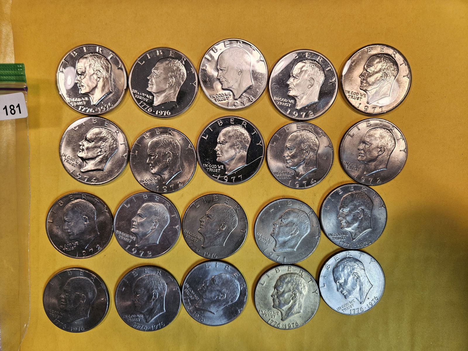 Twenty mixed Eisenhower Dollars (1 of 5)