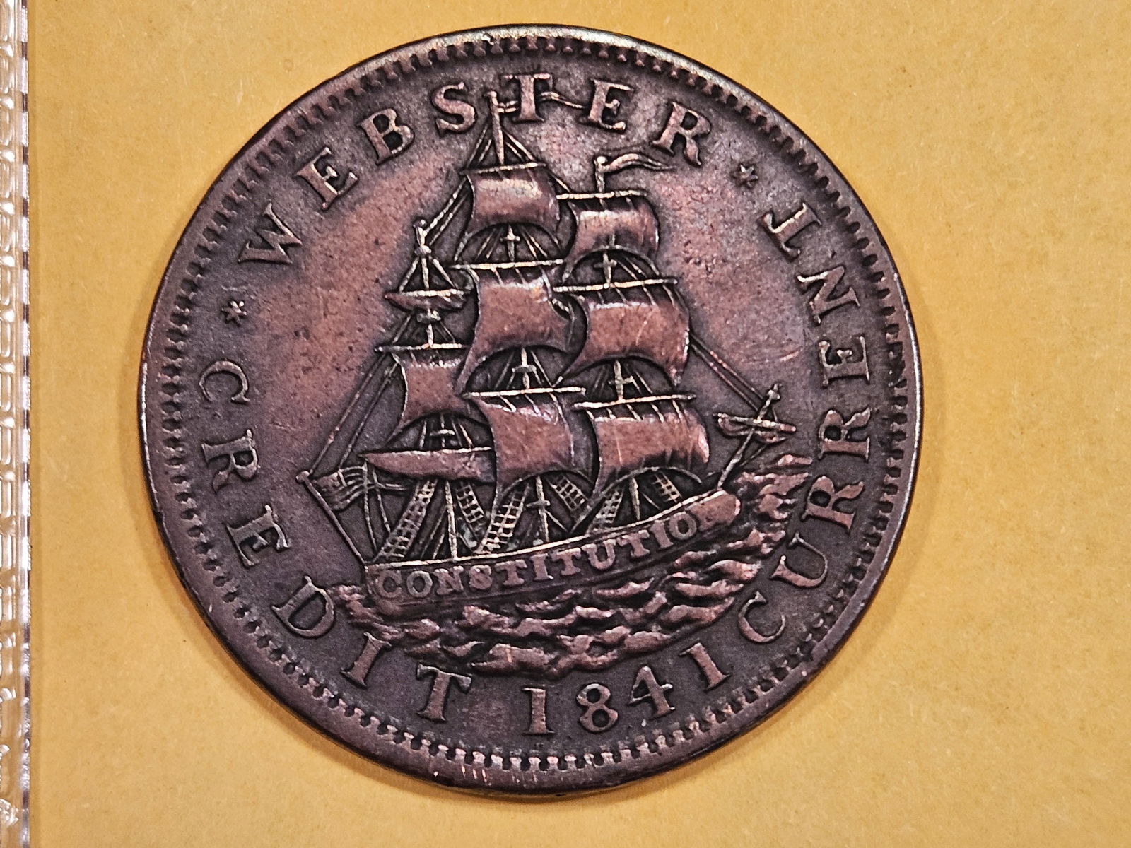 1841 Hard Times Token in Extra Fine (1 of 3)