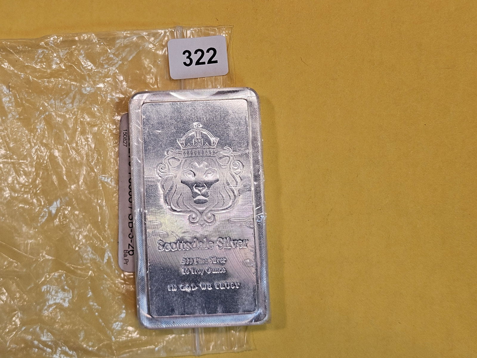 TEN TROY Ounce .999 fine silver art bar (1 of 2)