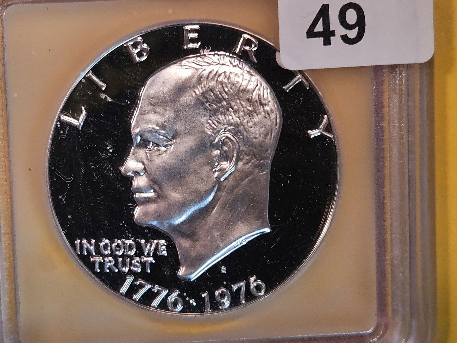 ICG 1976-S Silver Eisenhower Dollar in Proof 69 Deep Cameo (1 of 3)