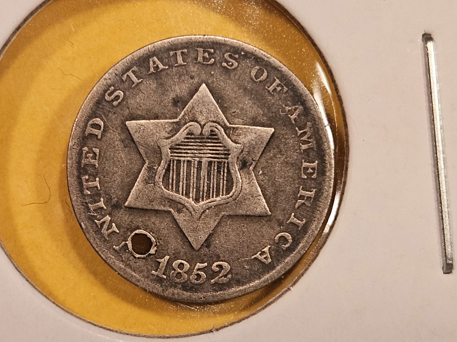 1852 Three Cent Silver Trime (1 of 3)