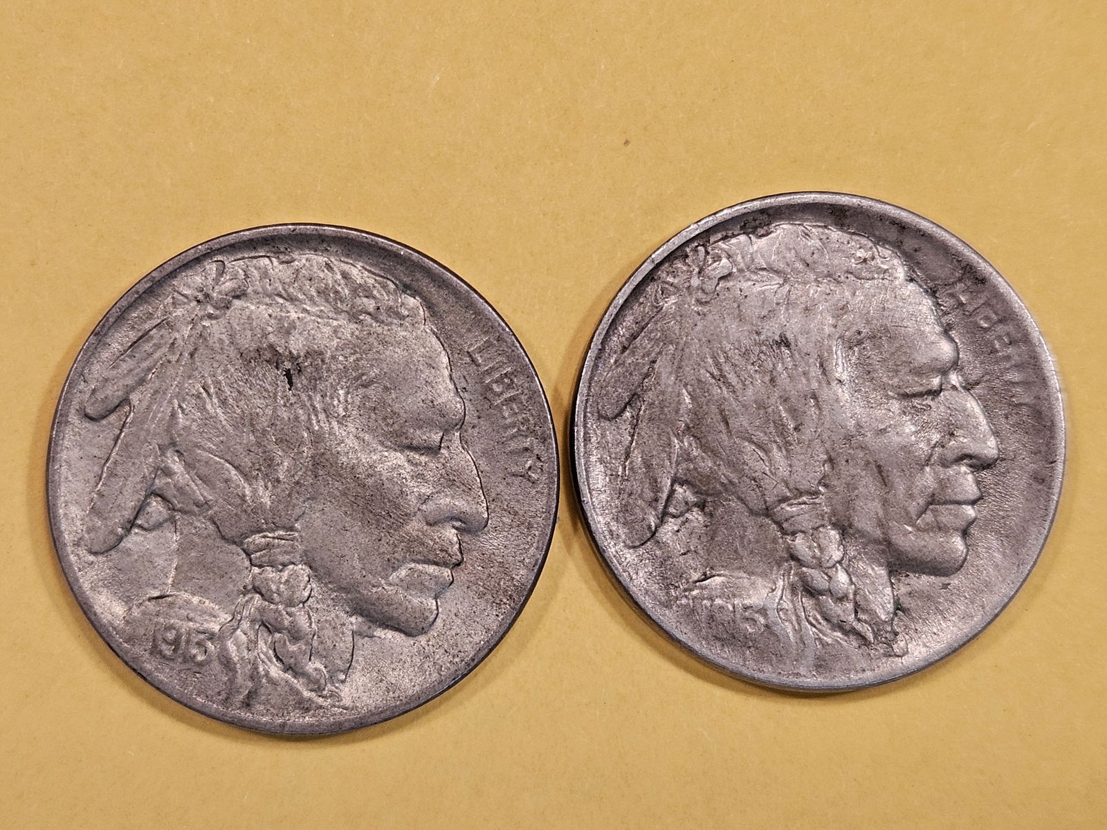 1913 Type 1 and 1913 Type 2 Buffalo Nickels (1 of 3)