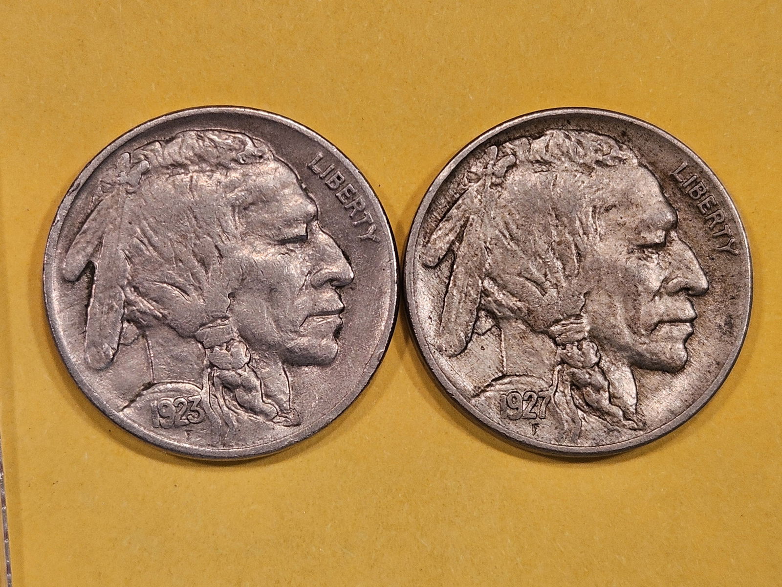 1923 and 1927 Buffalo Nickels (1 of 3)