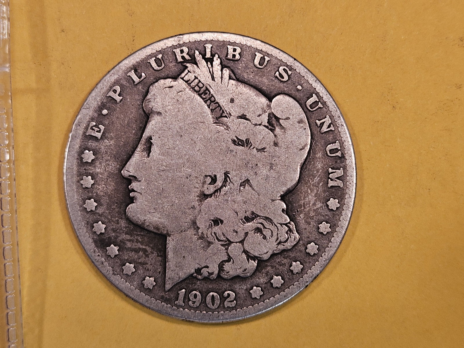 Better date 1902-S Morgan Dollar: No damage, just very circulated
