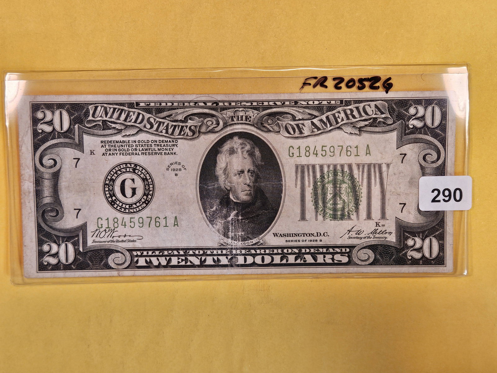 1928-B Twenty Dollar Green Seal FRN in Very Fine (1 of 2)