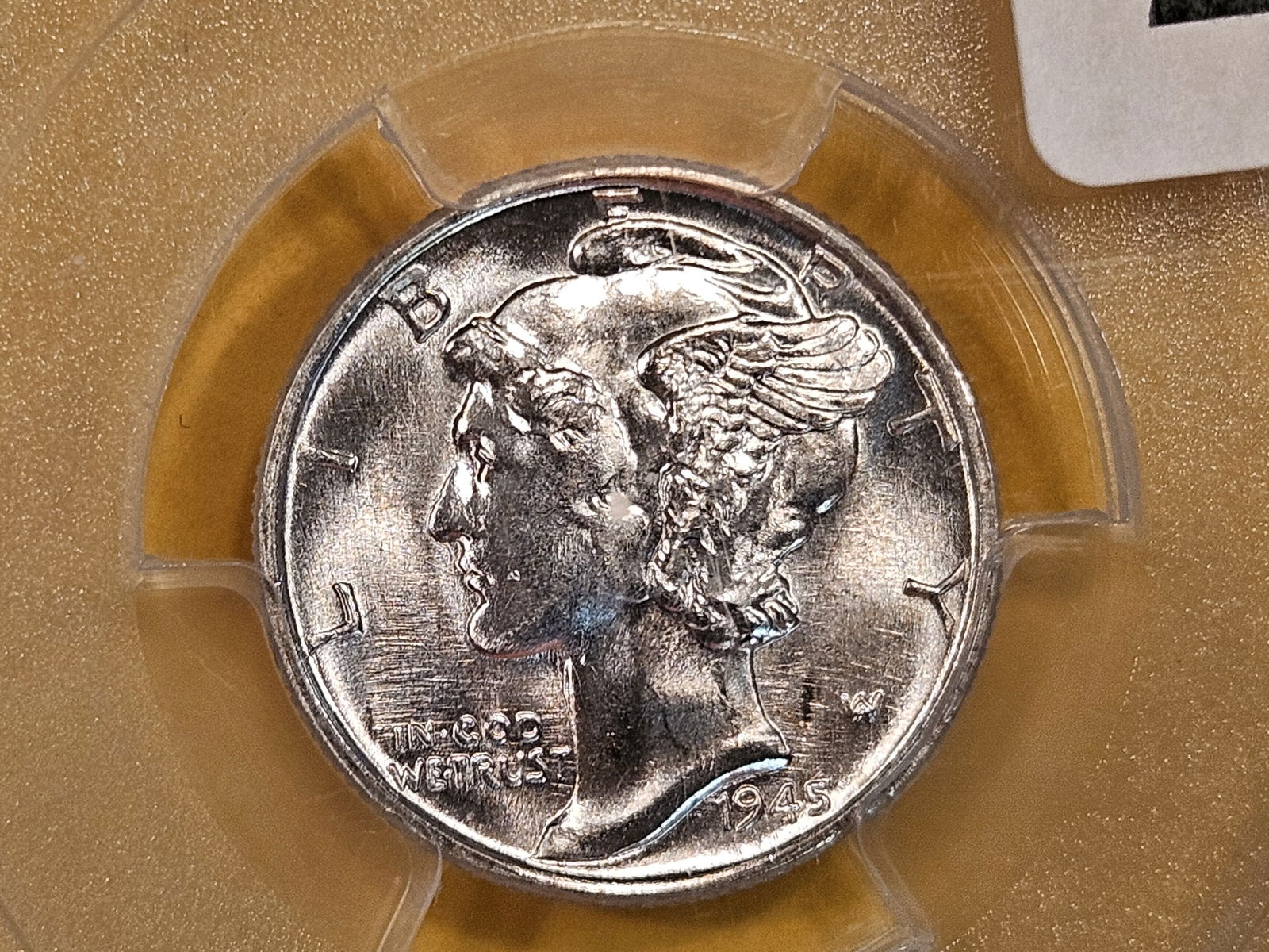 GEM! PCGS 1945 Mercury Dime in Mint State 66 (1 of 4)