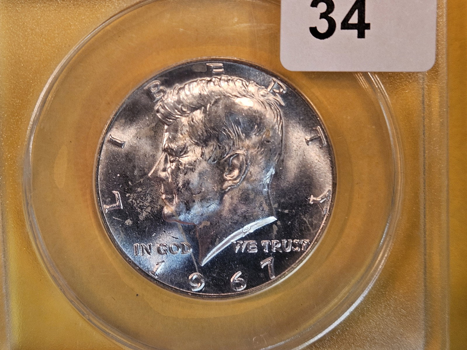 ANACS 1967 Special Mint Set Kennedy half Dollar: In Mint State 64