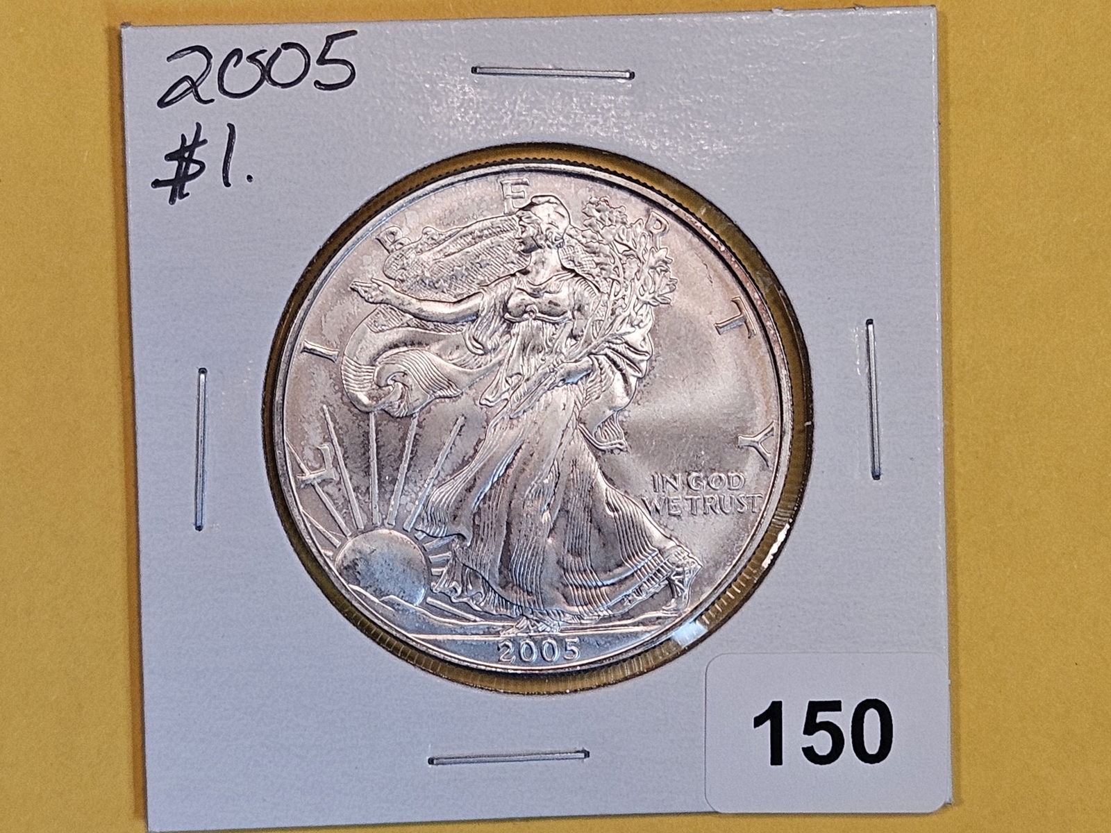 GEM Brilliant Uncirculated 2005 American Silver Eagle (1 of 2)