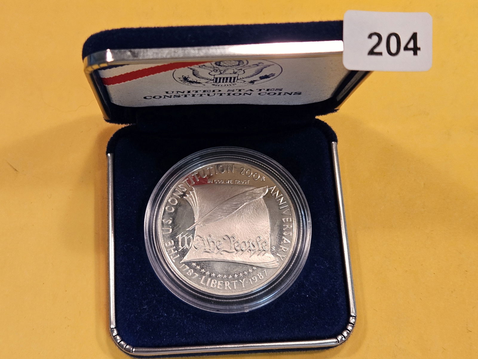 1987 US Constitution Proof Deep Cameo Commemorative Silver Dollar (1 of 2)