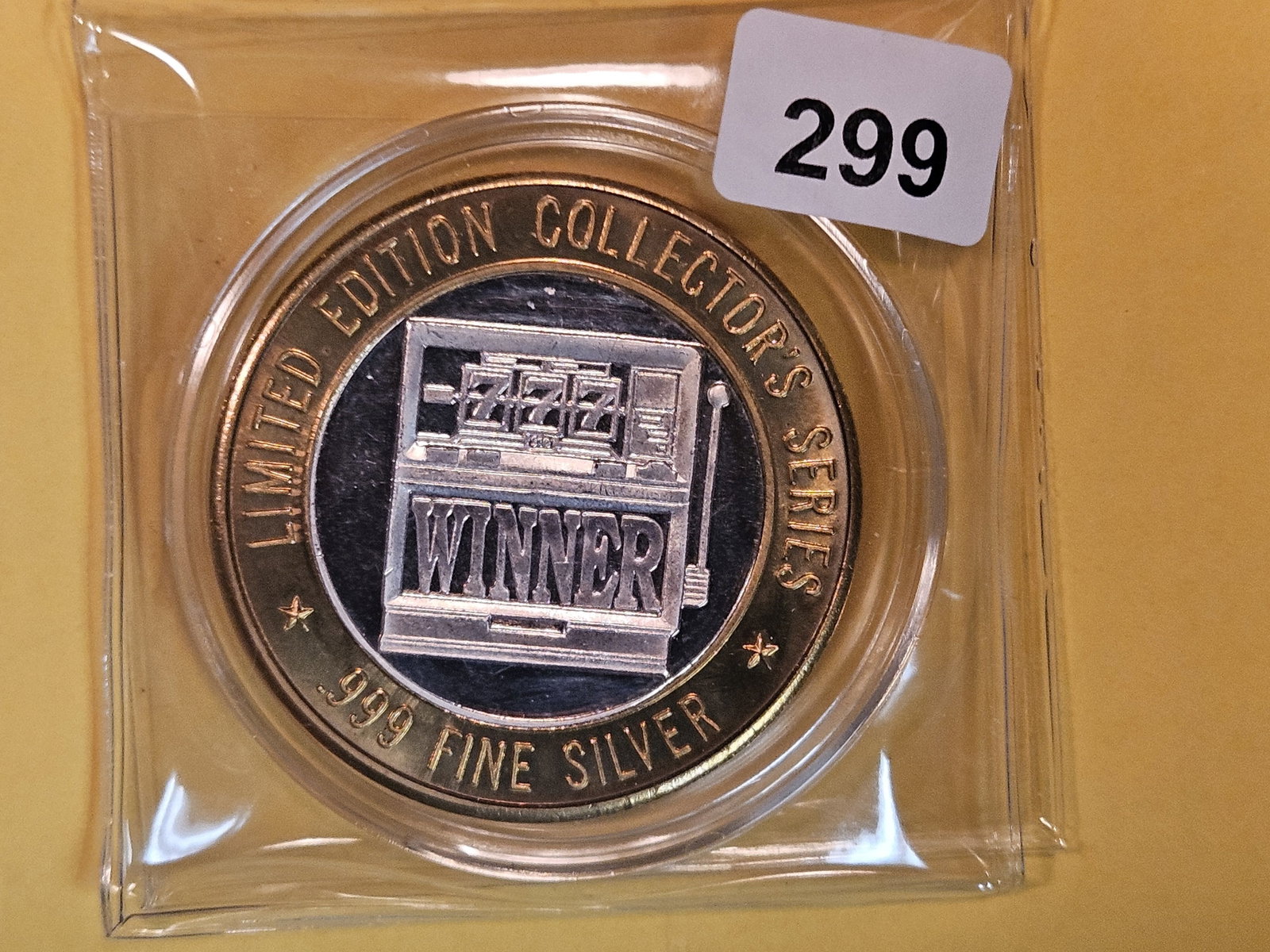 GEM Ten Dollar Casino Token .999 Fine silver center: Casino St Charles