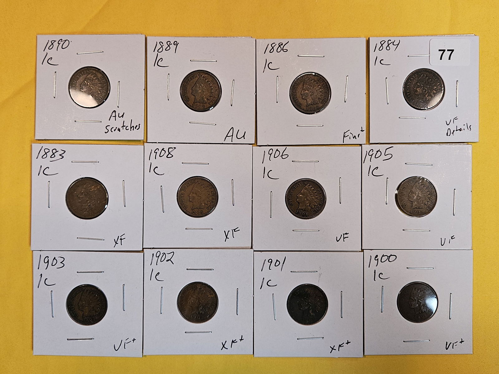 Twelve better grade Indian Cents (1 of 7)