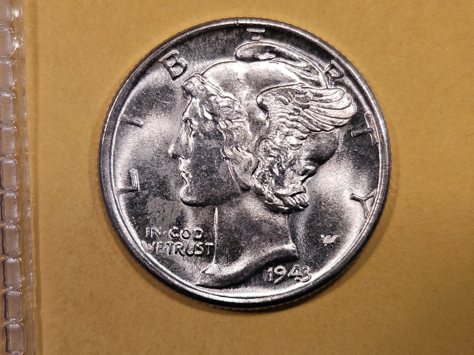 GEM Brilliant Uncirculated 1943-D Mercury Dime: Roll Fresh