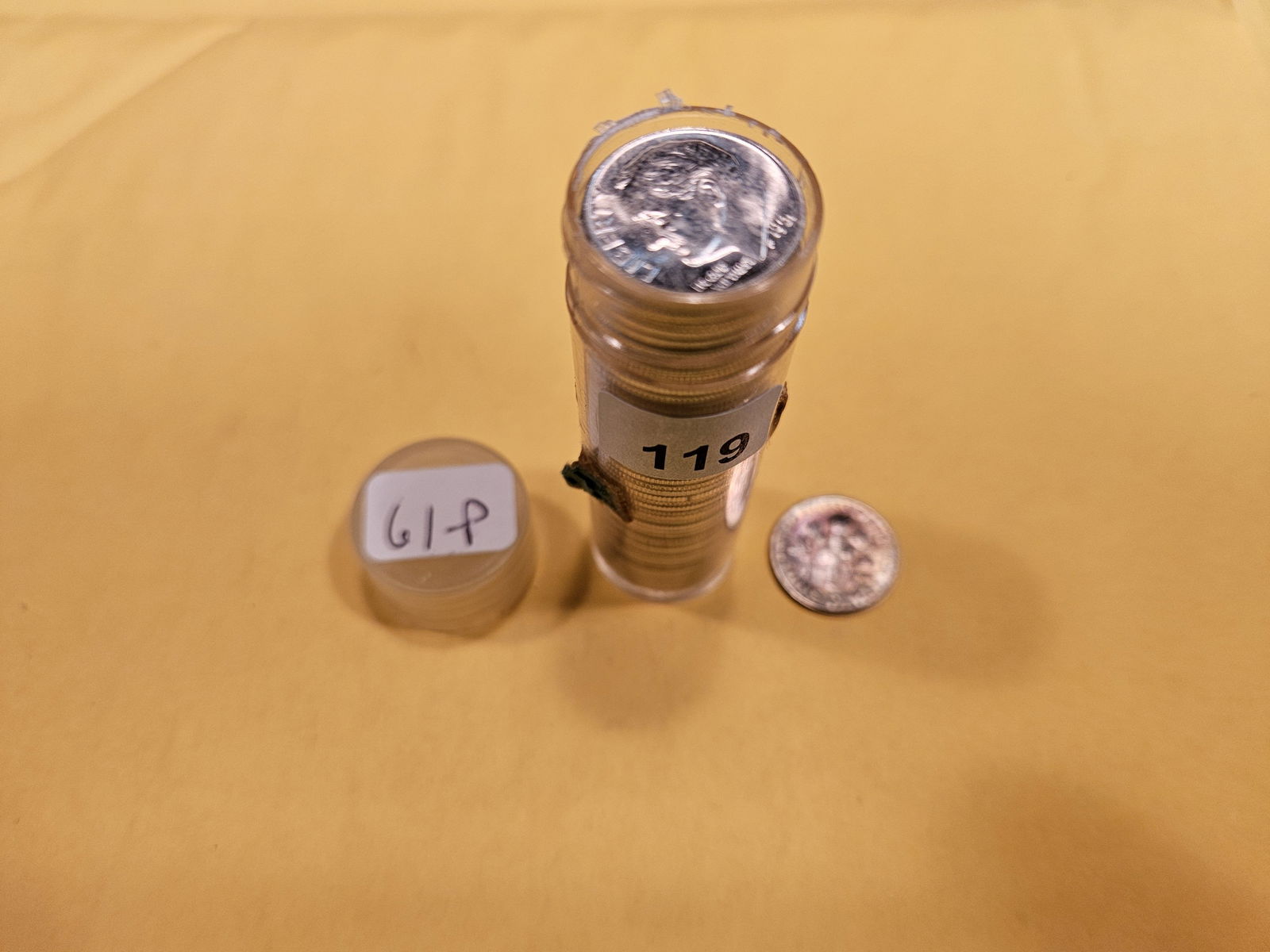 Original GEM Brilliant Uncirculated Roll of 1961 silver Roosevelt Dimes (1 of 3)