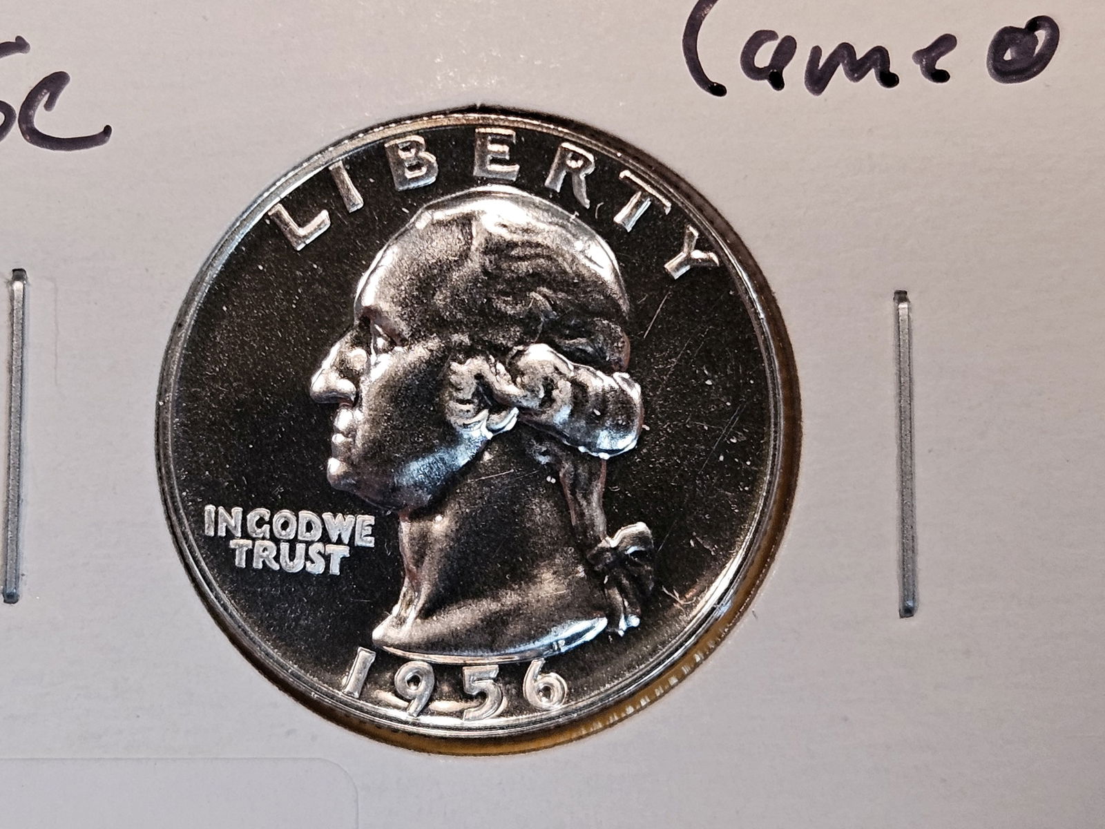 Superb GEM Proof CAMEO 1956 Washington Quarter (1 of 7)