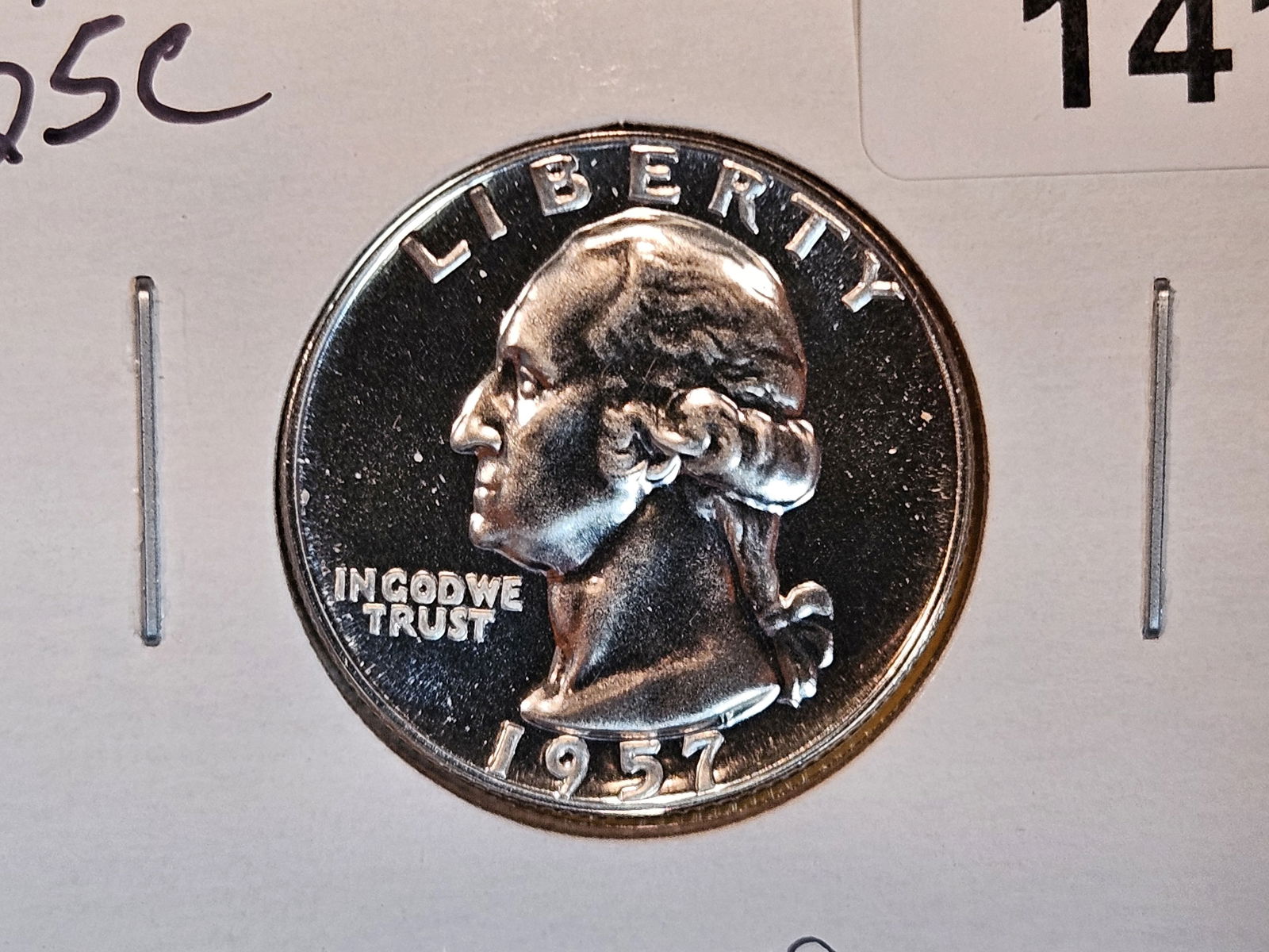 Superb GEM Proof CAMEO 1957 Washington Quarter (1 of 4)