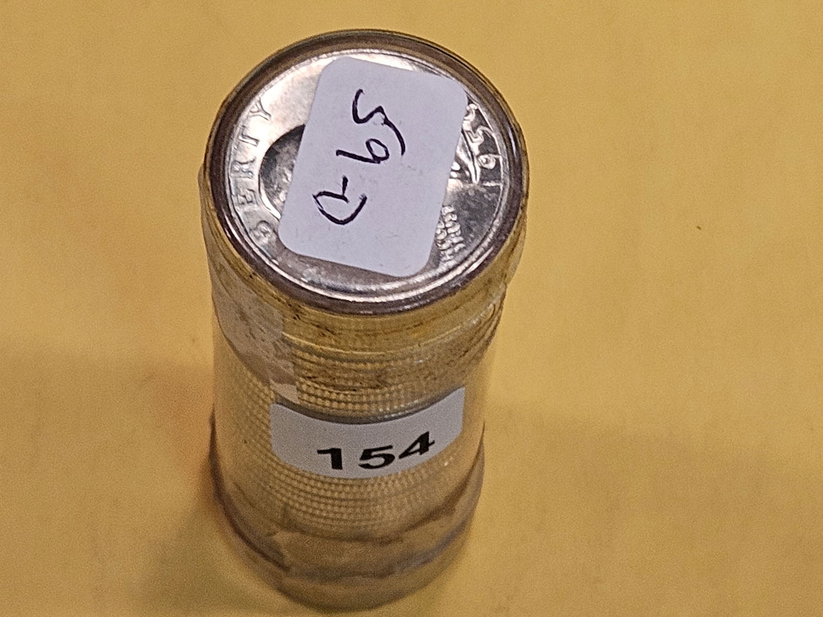 Original GEM Brilliant Uncirculated roll of 1959-D Washington Quarters (1 of 4)