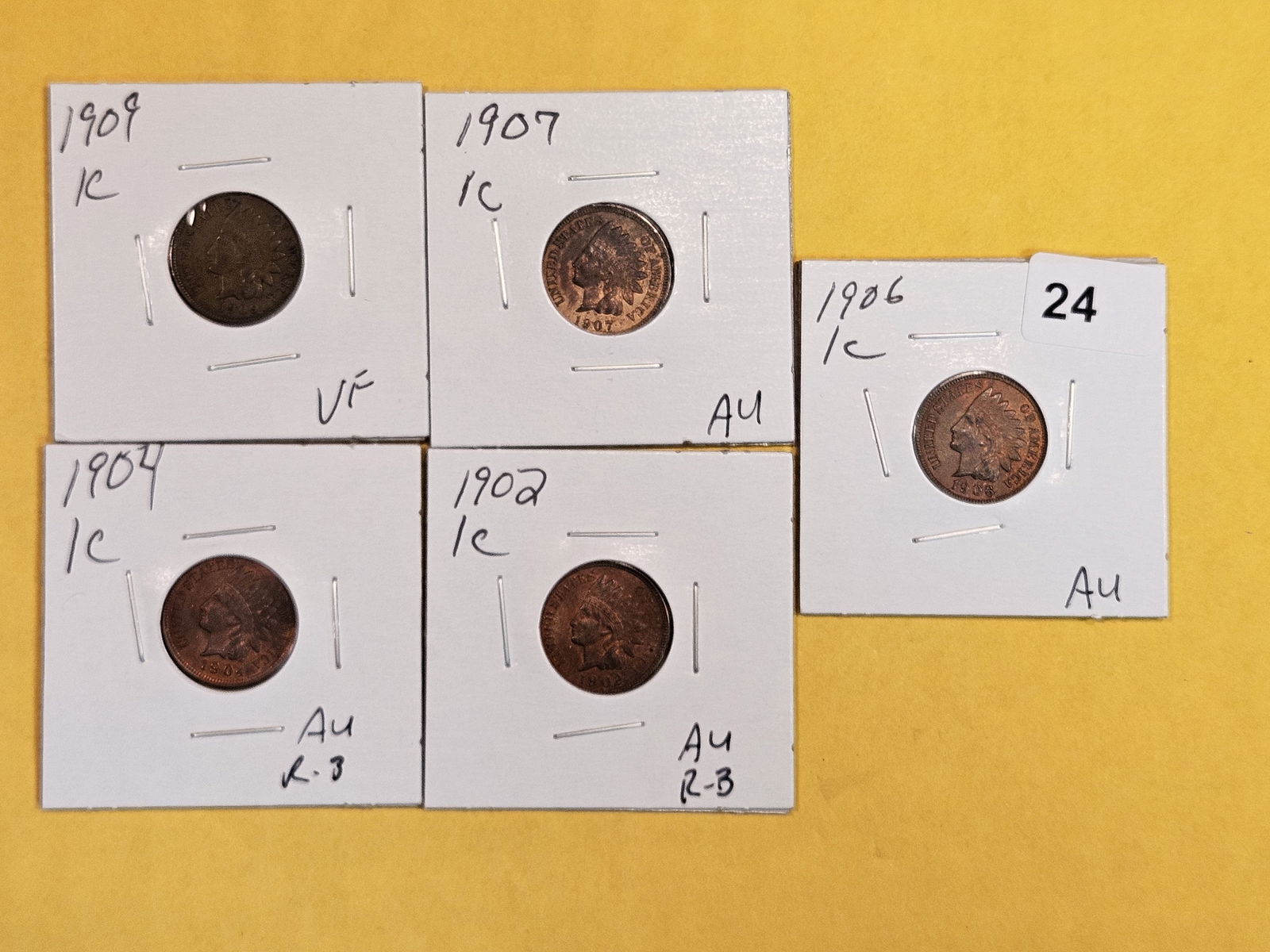 Five better grade Indian cents (1 of 7)