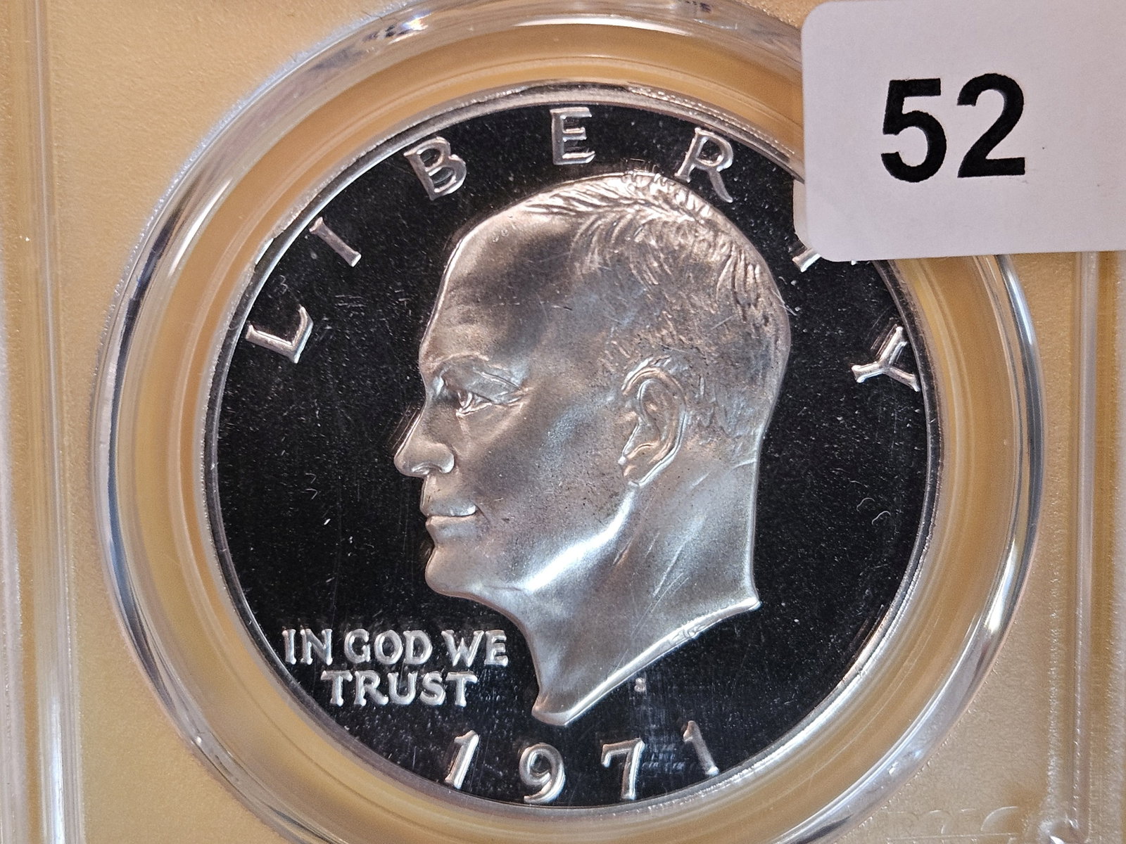 PCGS 1971-S Silver Eisenhower dollar in Proof 69 Deep Cameo (1 of 3)