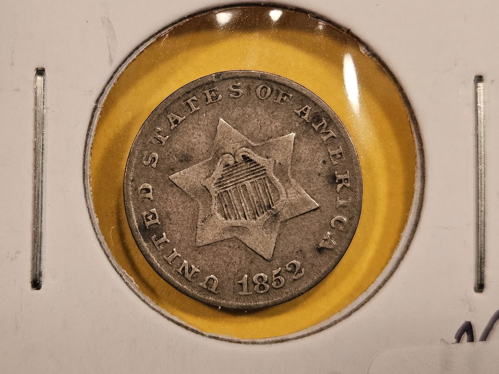 1852 Three Cent Silver Trime (1 of 4)