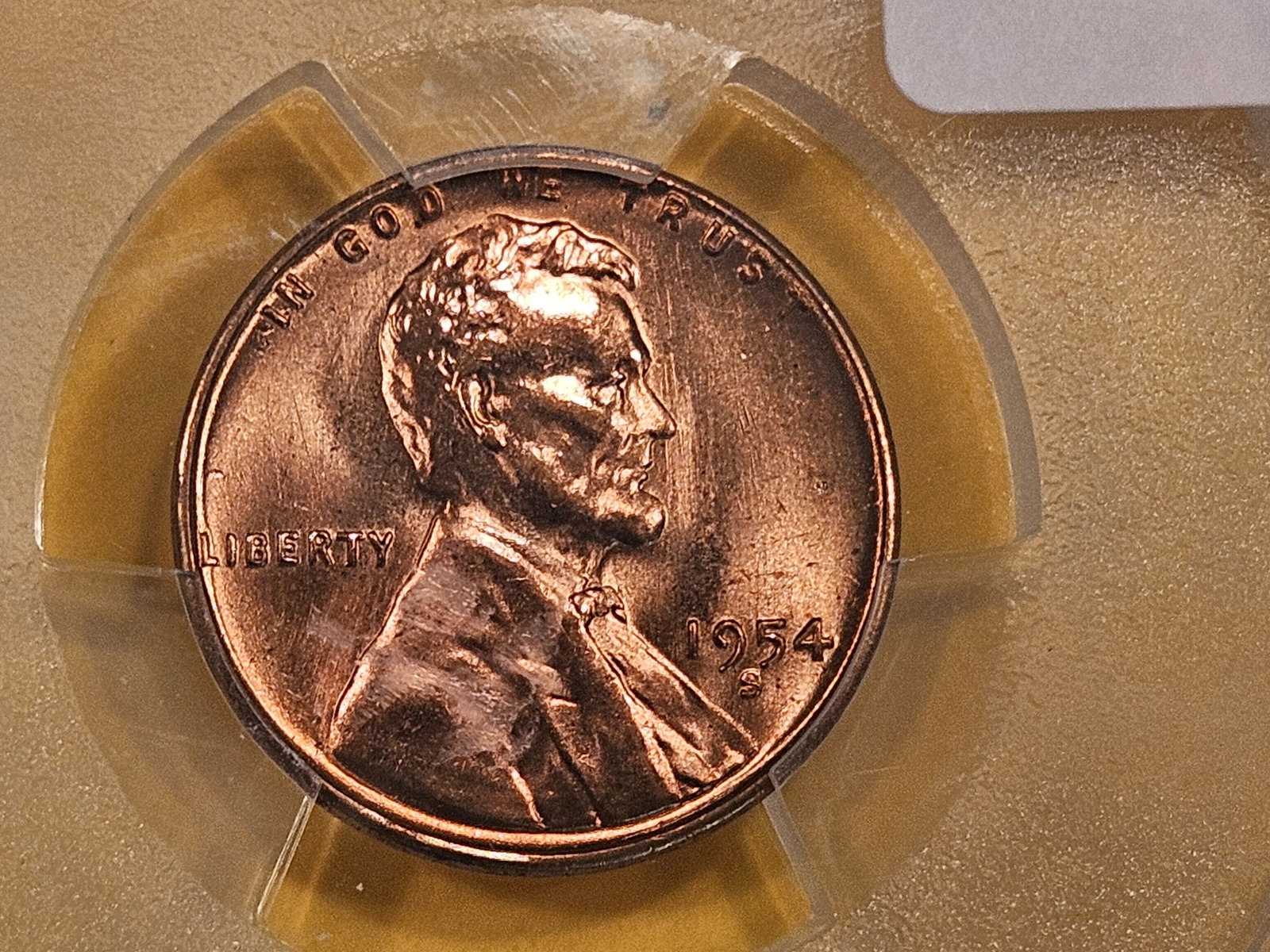GEM! PCGS 1954-S Wheat cent in Mint State 66 RED: Blazer