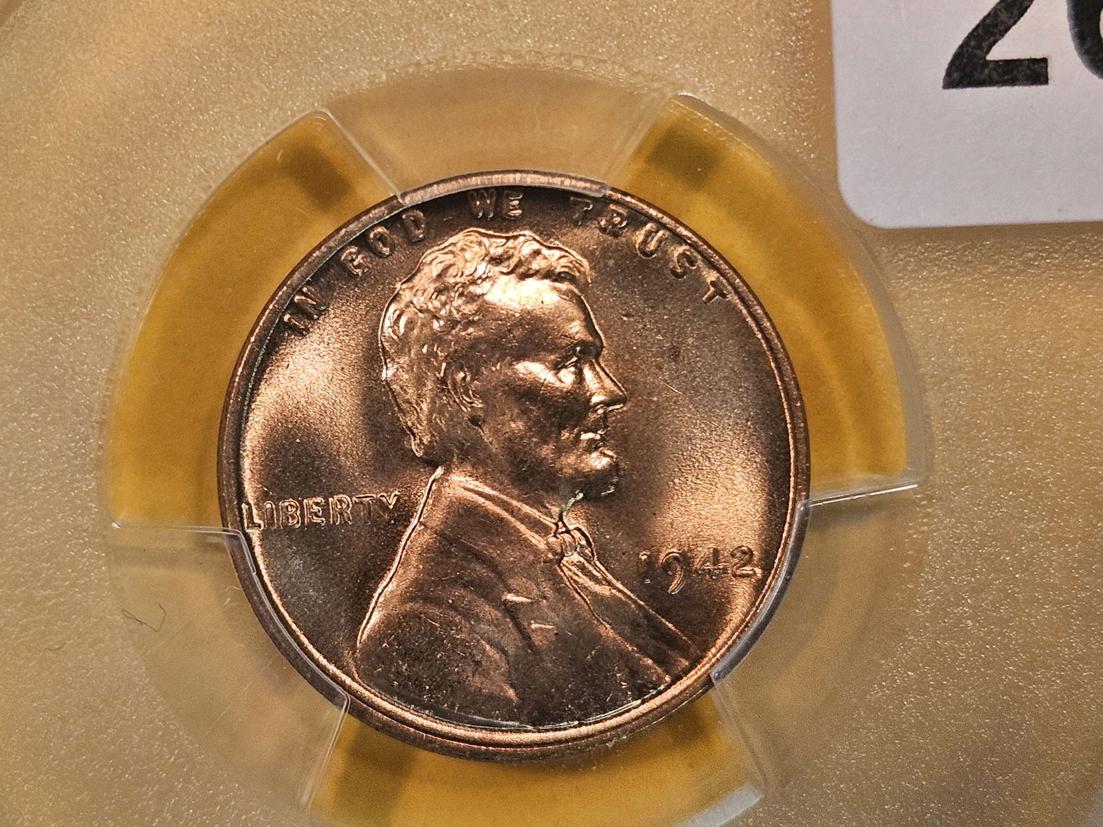 GEM! PCGS 1942 Wheat cent in Mint State 66 RED (1 of 3)