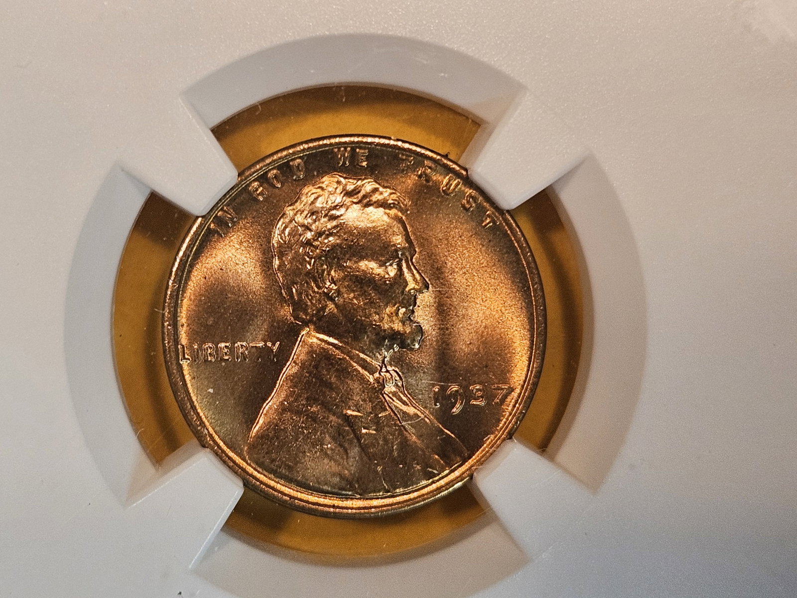 GEM! NGC 1937 Wheat cent in Mint State 66: Blazer
