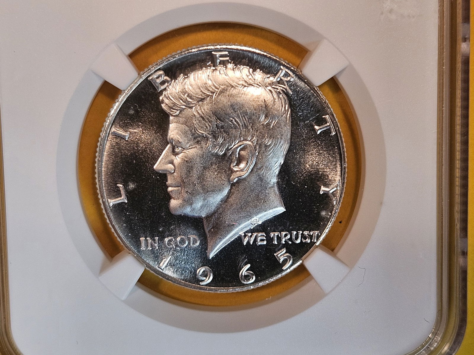 GEM! NGC 1965 SMS silver Kennedy half dollar in Mint State 66 (1 of 3)