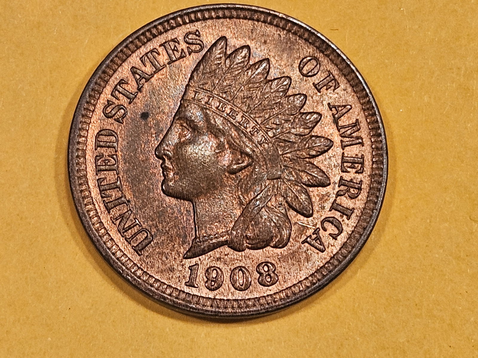 Choice Brilliant Uncirculated 1908/1908 Indian Cent (1 of 9)