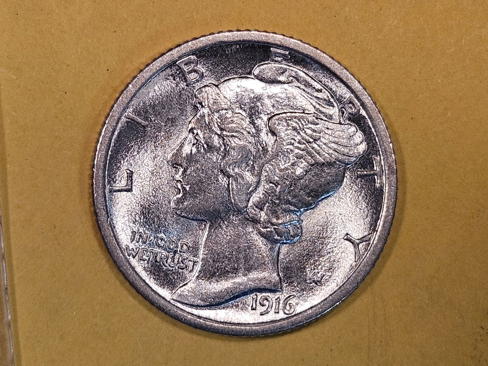 Choice Brilliant uncirculated 1916 Mercury Dime (1 of 7)